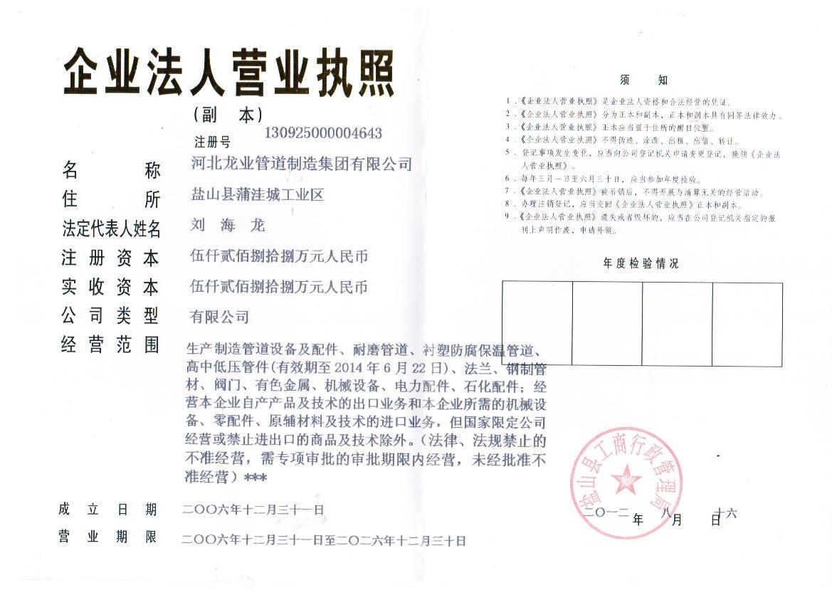 營業執照副本